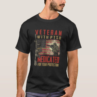 Veteraan met PTSS medicinaal voor uw bescherming T-shirt