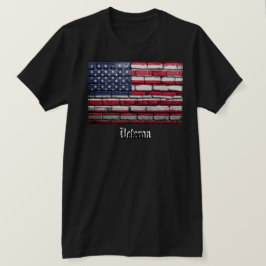 Veteraan met vlag van de V.S. T-shirt