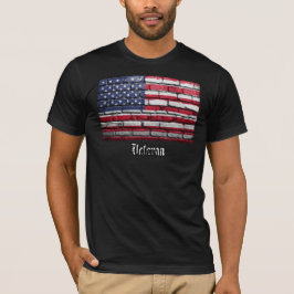 Veteraan met vlag van de V.S. T-shirt