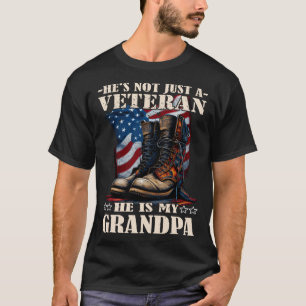 Veteraan Opa Patriottische Soldaat en Amerikaanse T-shirt