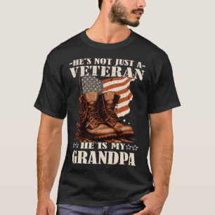 Veteraan Opa Patriottische Soldaat en Amerikaanse T-shirt