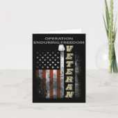 Veteraan Operation Enduring Freedom  Kaart (Voorkant)