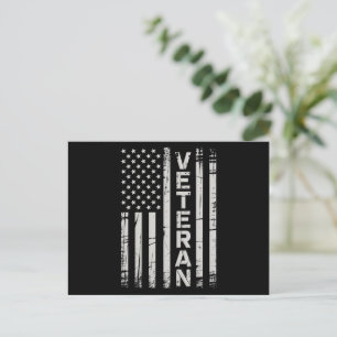 Veteraan Patriottische Amerikaanse Leger Vlag Amer Briefkaart