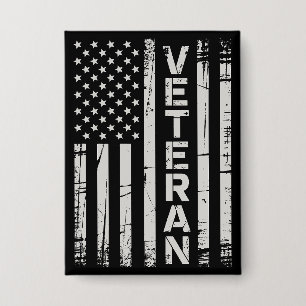 Veteraan Patriottische Amerikaanse Leger Vlag Amer Button