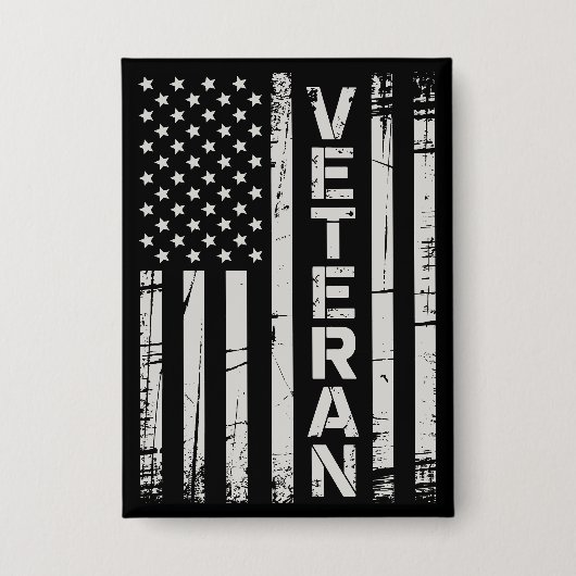 Veteraan Patriottische Amerikaanse Leger Vlag Amer Button (Voorkant)