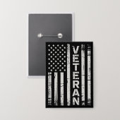Veteraan Patriottische Amerikaanse Leger Vlag Amer Button (Voorkant / Achterkant)