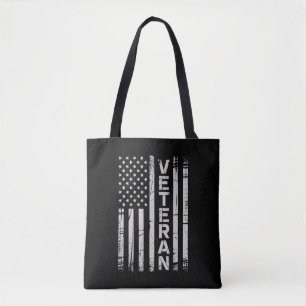 Veteraan Patriottische Amerikaanse Leger Vlag Amer Tote Bag