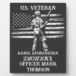 Veteraan personaliseerbaar geschenk aangepaste mil fotoplaat