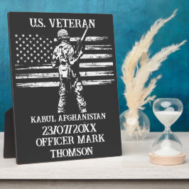 Veteraan personaliseerbaar geschenk aangepaste mil fotoplaat