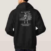 Veteraan personaliseerbaar geschenk aangepaste mil hoodie (Achterkant)