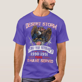 Veteraan Pride Perzische Golfoorlog in het woestij T-shirt