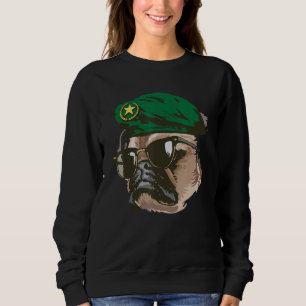 Veteraan Pug Dog Army Soldaat Grappig Dier Militai Trui