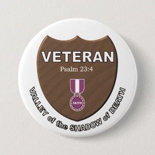 Veteraan. Ronde Button 7,6 Cm