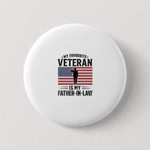 Veteraan Schoonvader Patriottische Vintage Citaten Ronde Button 5,7 Cm