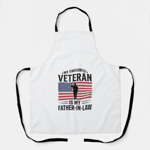 Veteraan Schoonvader Patriottische Vintage Citaten Schort