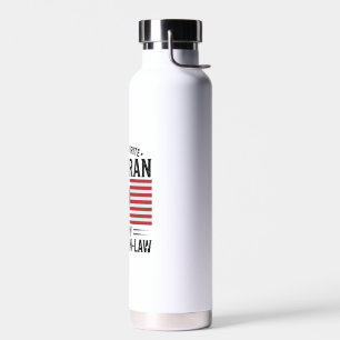 Veteraan Schoonvader Patriottische Vintage Citaten Waterfles
