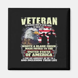 Veteraan schreef blanco cheque militaire veteraan magneet