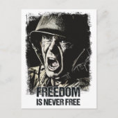 Veteraan Soldaat Vintage Patriottische Quote Briefkaart (Voorkant)