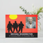 Veteraan Soldiers viering van het leven Kaart (Staand voorkant)