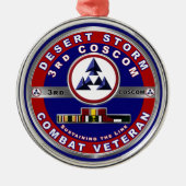 Veteraan Storm voor de derde ondersteuningscommand Metalen Ornament (Voorkant)