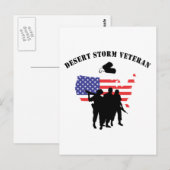 Veteraan Storm woestijn Briefkaart (Voorkant / Achterkant)