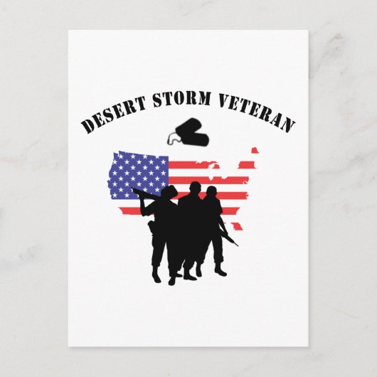 Veteraan Storm woestijn Briefkaart (Voorkant)