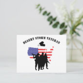 Veteraan Storm woestijn Briefkaart (Staand voorkant)