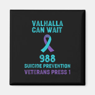 Veteraan Suicide Awareness - 988 - Zelfmoordpreven Magneet