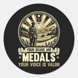 Veteraan Suicide Awareness Mental Health Military Ronde Sticker