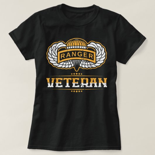 Veteraan T Shirt van het Ranger Army (Design voorkant)