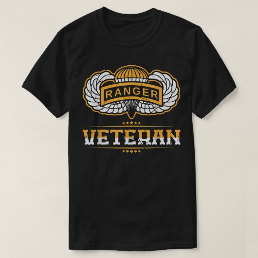 Veteraan T Shirt van het Ranger Army (Design voorkant)