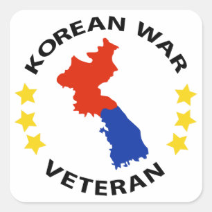 Veteraan uit de Koreaanse Oorlog Vierkante Sticker