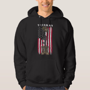Veteraan USA Combat Boots Dog Label Patriottisch Hoodie