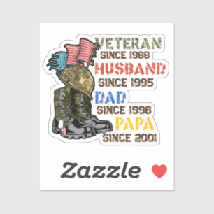 Veteraan Vader Man Papa Opa Familie Cadeau Sticker
