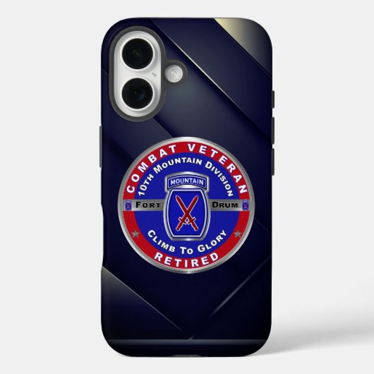 Veteraan van de 10e Bergdivisie Case-Mate iPhone Case (Achterkant)