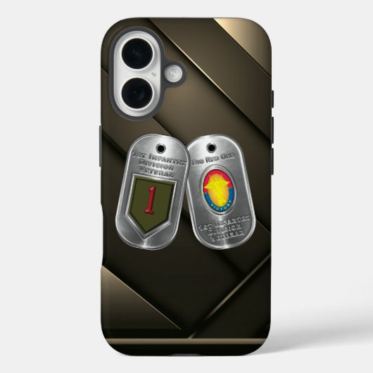 Veteraan van de 1e Infanteriedivisie Case-Mate iPhone Case (Achterkant)