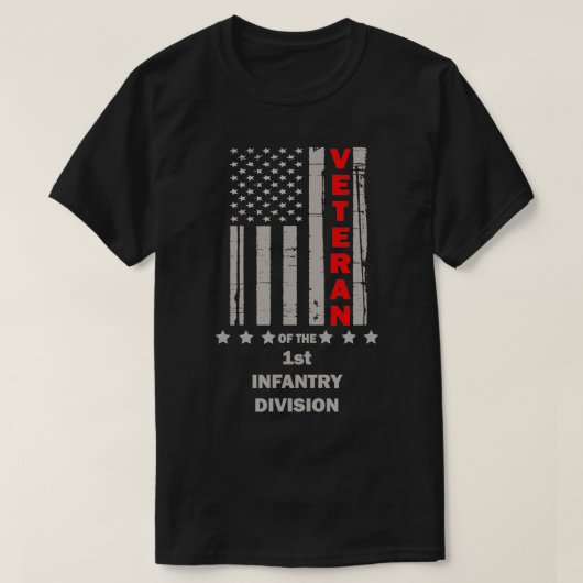 Veteraan van de 1e infanteriedivisie t-shirt (Design voorkant)
