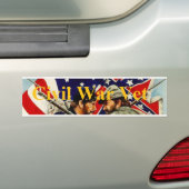 Veteraan van de burgeroorlog bumpersticker (Op auto)