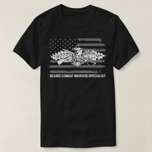 Veteraan van de gevechtsoorlog in Seabee T-shirt (Design voorkant)