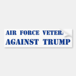 Veteraan van de luchtmacht tegen Trump-Bumperstick Bumpersticker