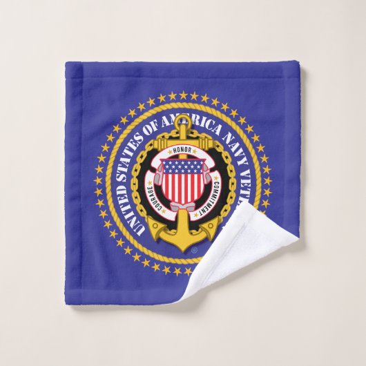 Veteraan van de marine bad handdoek (Wasdoekje)