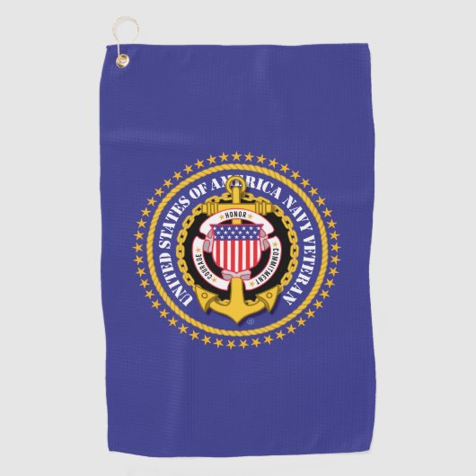 Veteraan van de Marine Golfhanddoek (Voorkant)