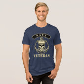 Veteraan van de Marine Tri-Blend Shirt (Voorkant volledig)
