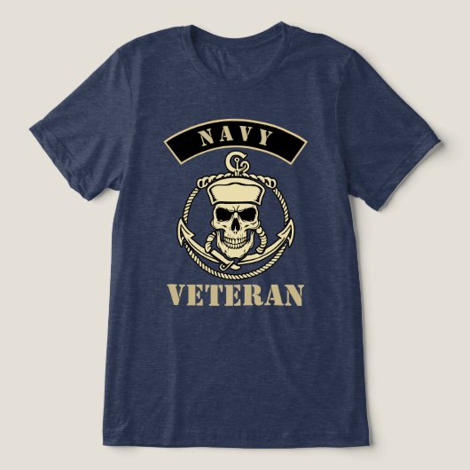 Veteraan van de Marine Tri-Blend Shirt (Design voorkant)