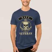 Veteraan van de Marine Tri-Blend Shirt (Voorkant)