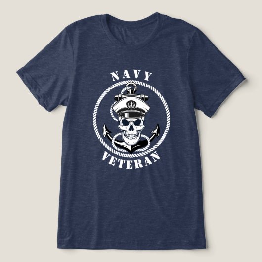 Veteraan van de Marine Tri-Blend Shirt (Design voorkant)