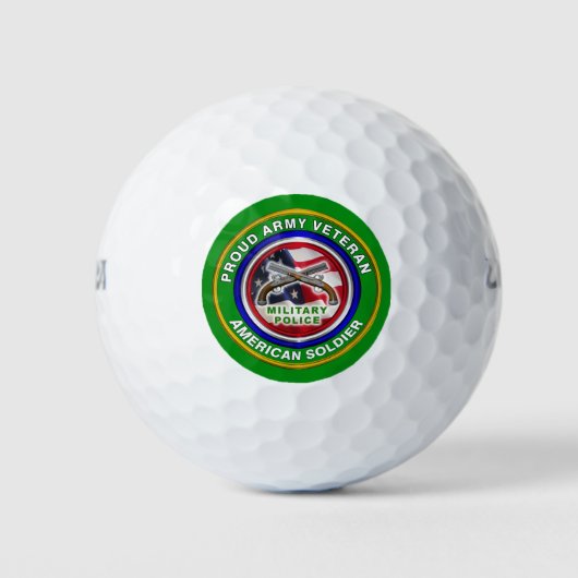 Veteraan van de militaire politie golfballen (Voorkant)