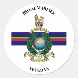 Veteraan van de Royal Marines Ronde Sticker