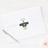 Veteraan van de Royal Marines Ronde Sticker (Envelop)