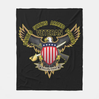Veteraan van de strijdkrachten van de Verenigde St Fleece Deken